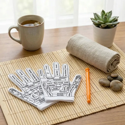 Acupressure reflexology gloves