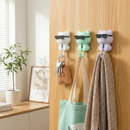 Adhesive cat key holder - home improvement
