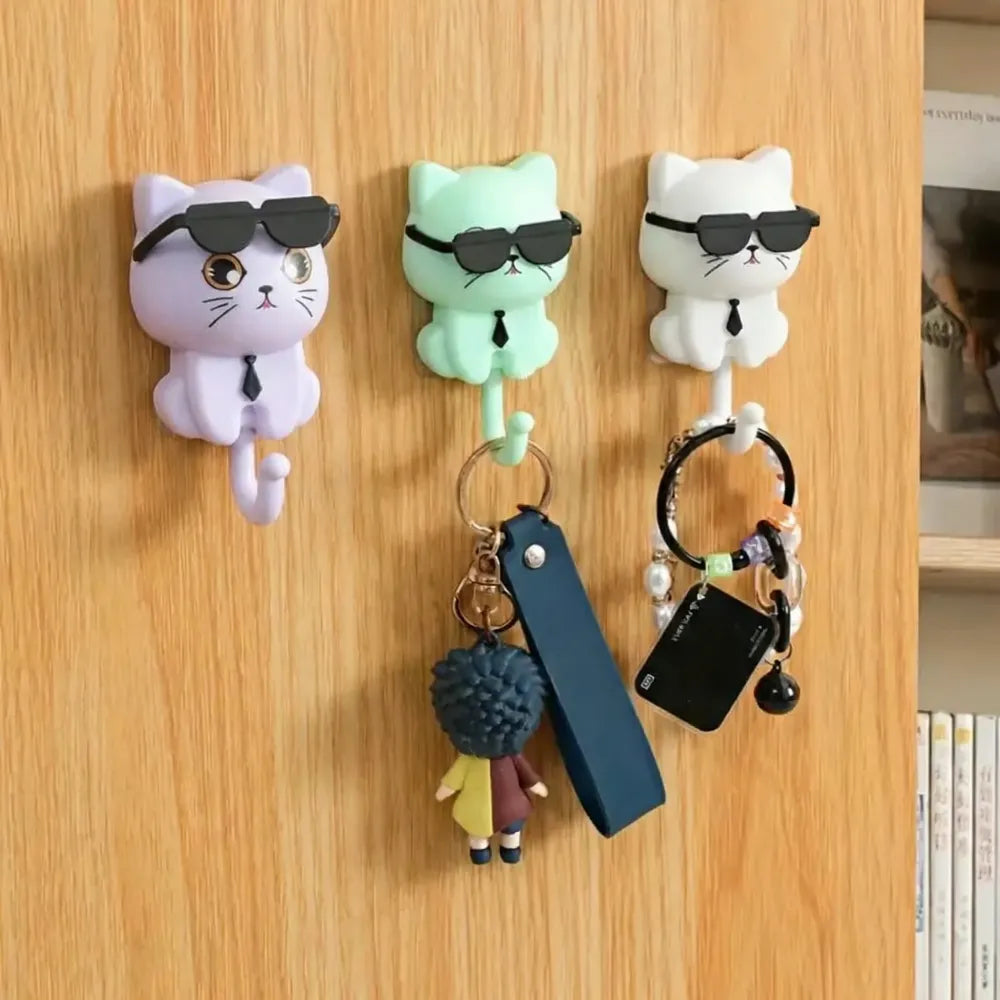 Adhesive cat key holder - home improvement