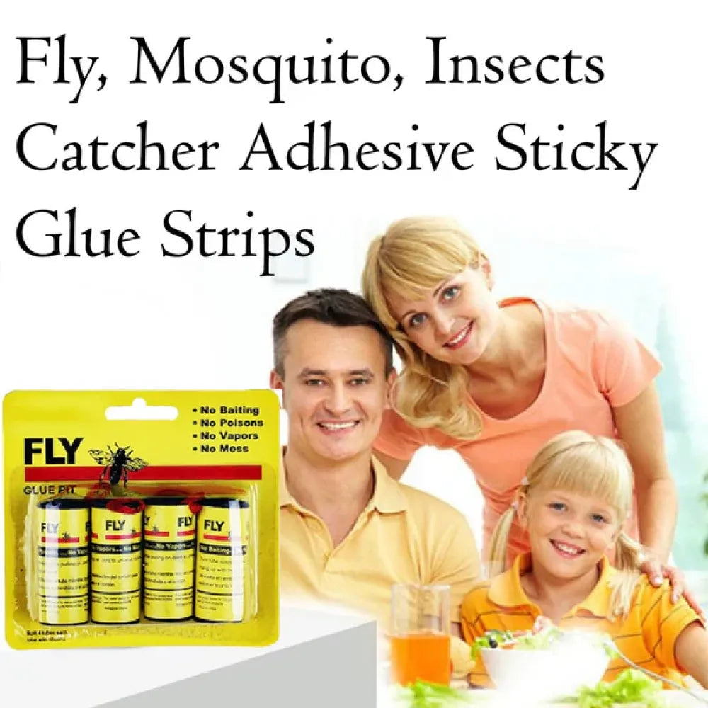 Adhesive fly and mosquito traps