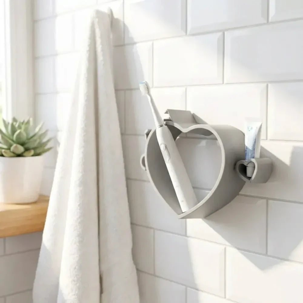Adhesive hair dryer holder - home improvement
