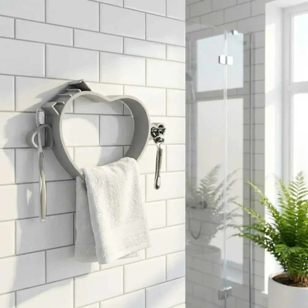 Adhesive hair dryer holder - home improvement