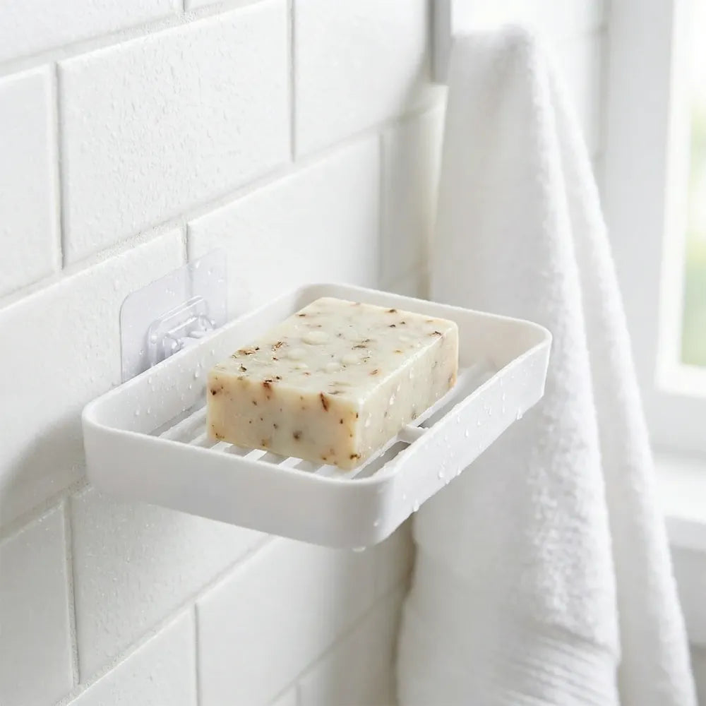 Adhesive soap dish holder - home improvement