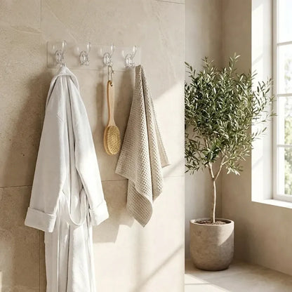 Adhesive wall hook rack – 6 hooks