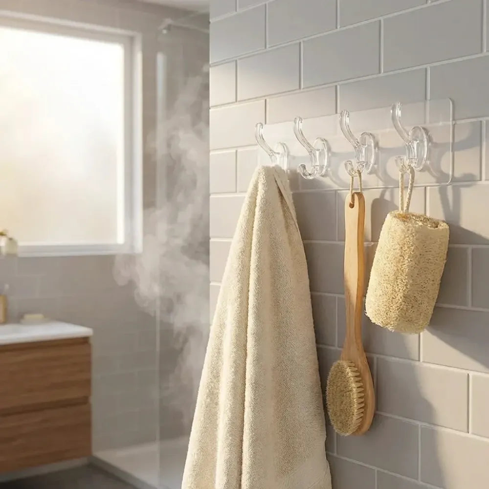 Adhesive wall hook rack – 6 hooks