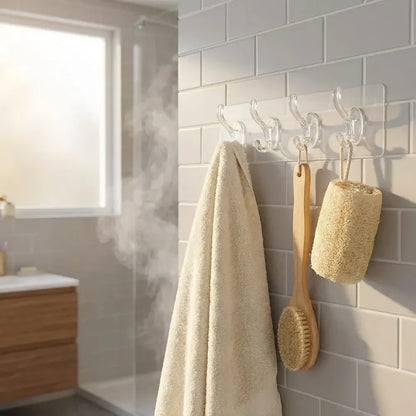 Adhesive wall hook rack – 6 hooks