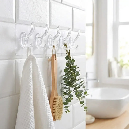 Adhesive wall hook rack – 6 hooks