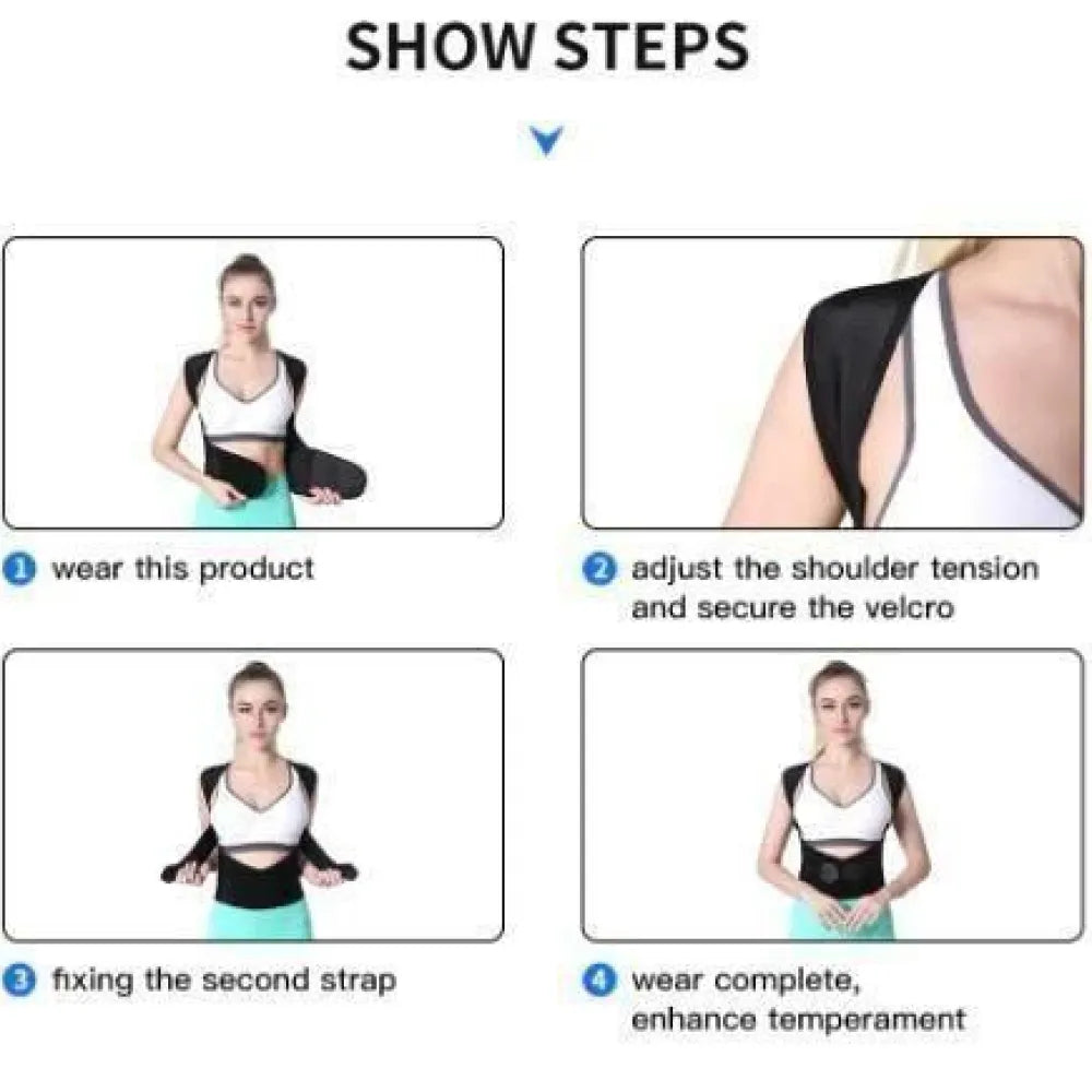 Adjustable back posture corrector/ slouching relieve pain belt women men