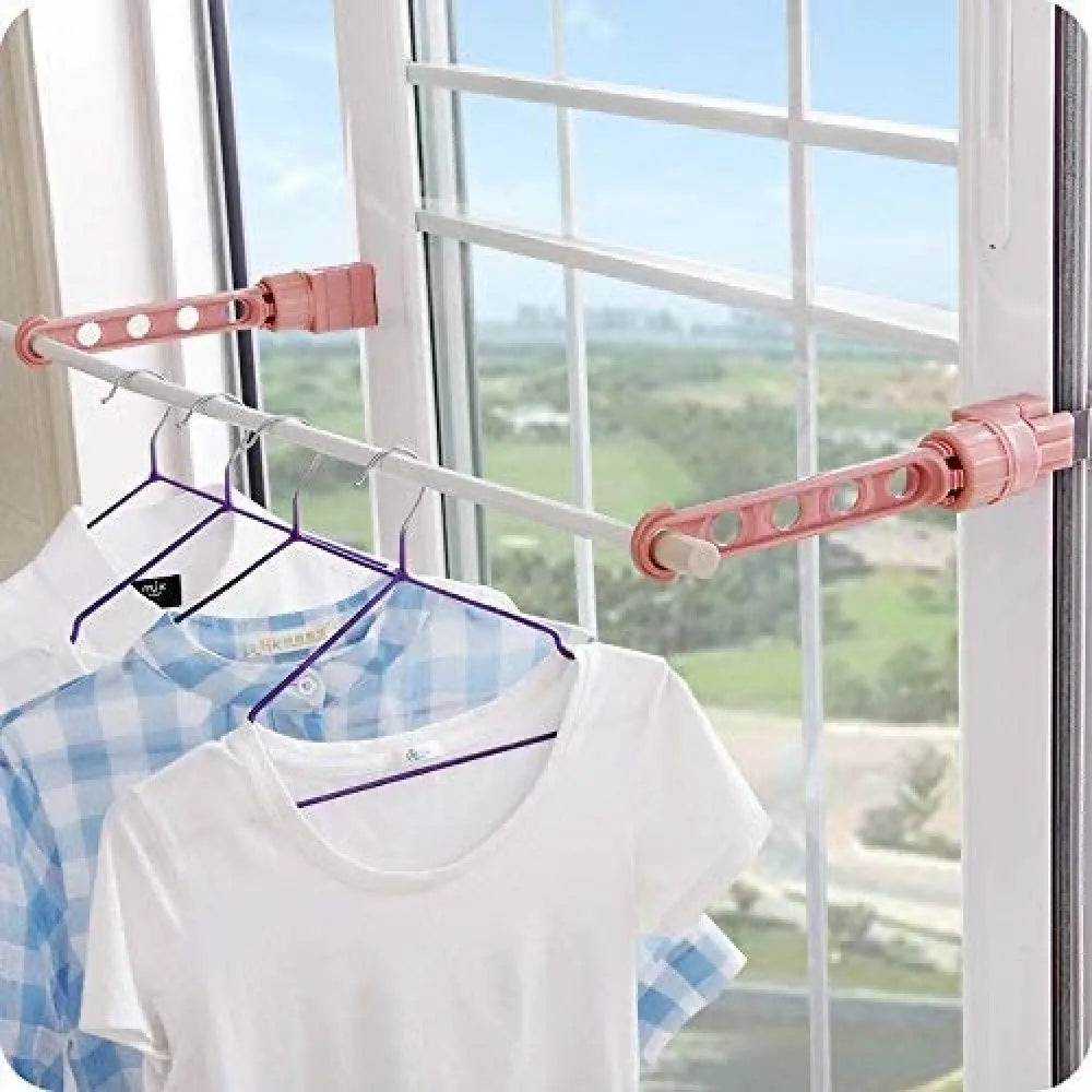 Adjustable clothes hanging rod – pack of 1