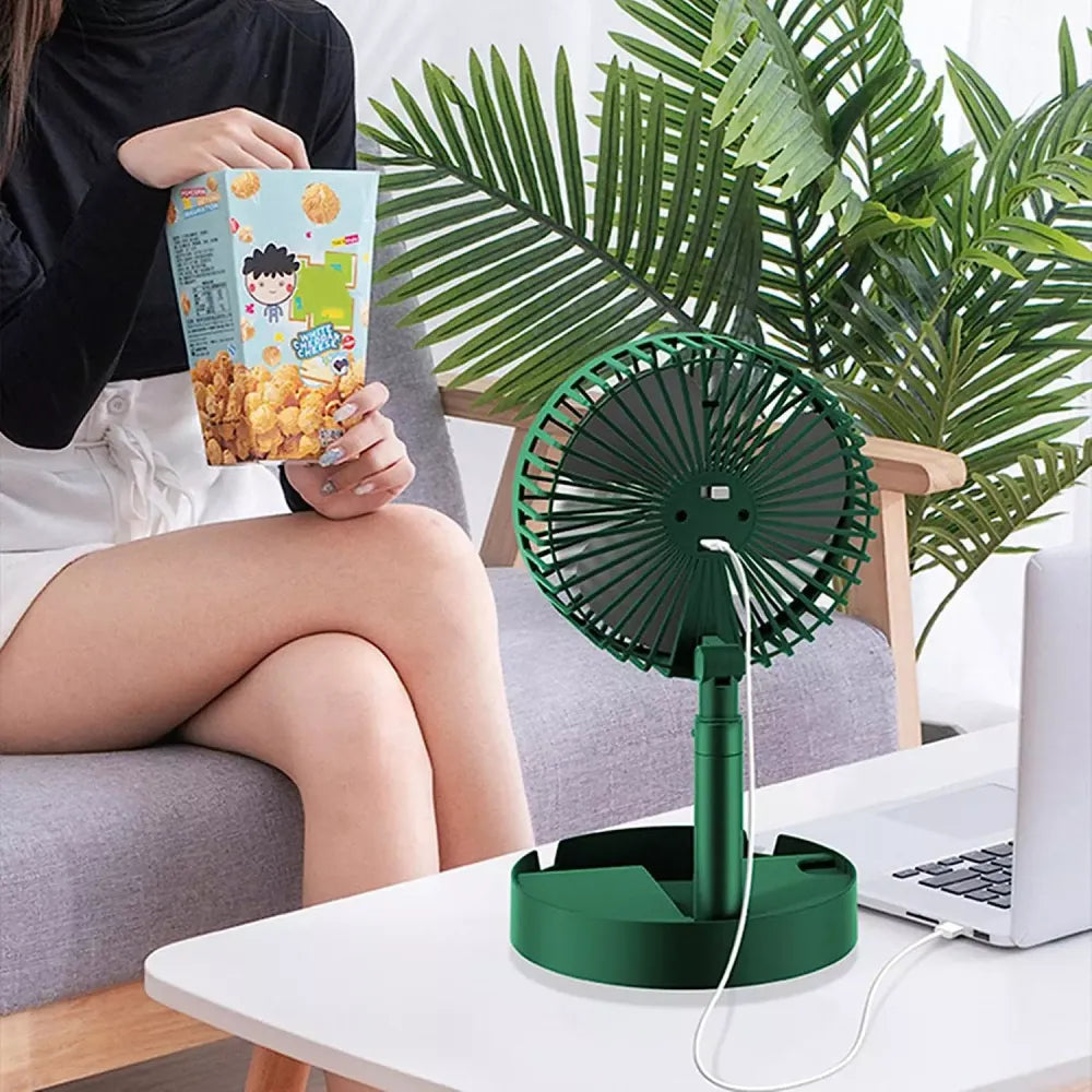Adjustable desktop fan