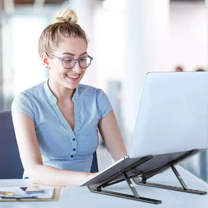 Adjustable ergonomic laptop stand - office