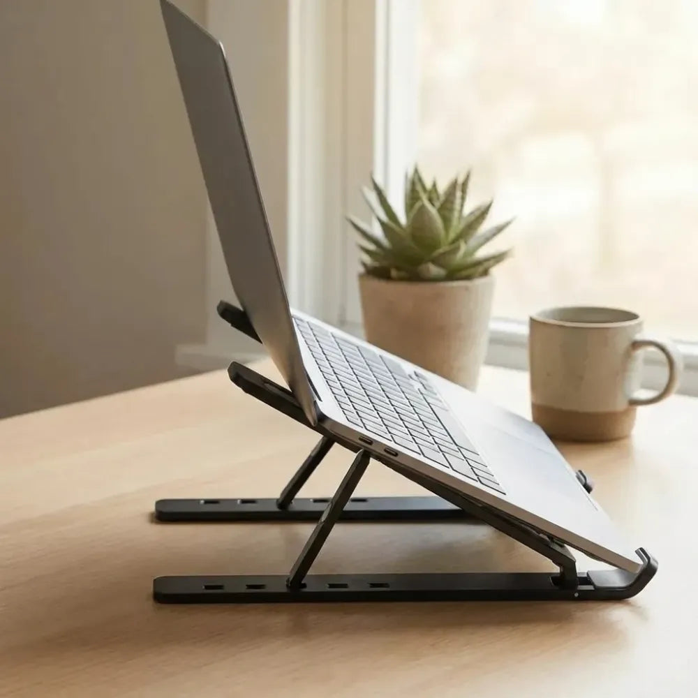 Adjustable ergonomic laptop stand - office