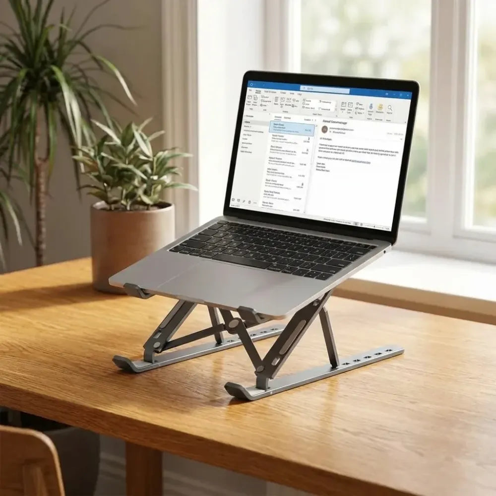 Adjustable ergonomic laptop stand - office