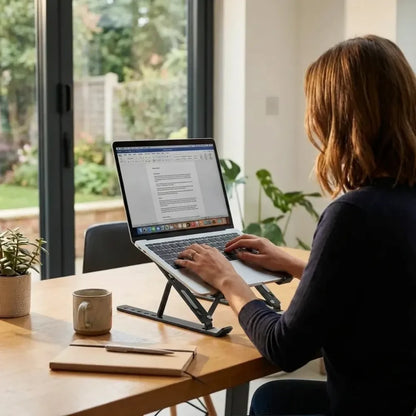 Adjustable ergonomic laptop stand - office