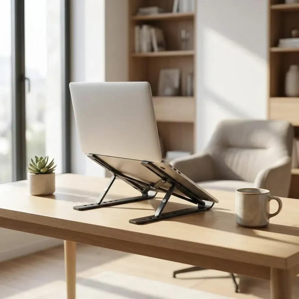 Adjustable ergonomic laptop stand - office