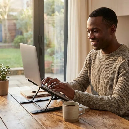 Adjustable ergonomic laptop stand - office
