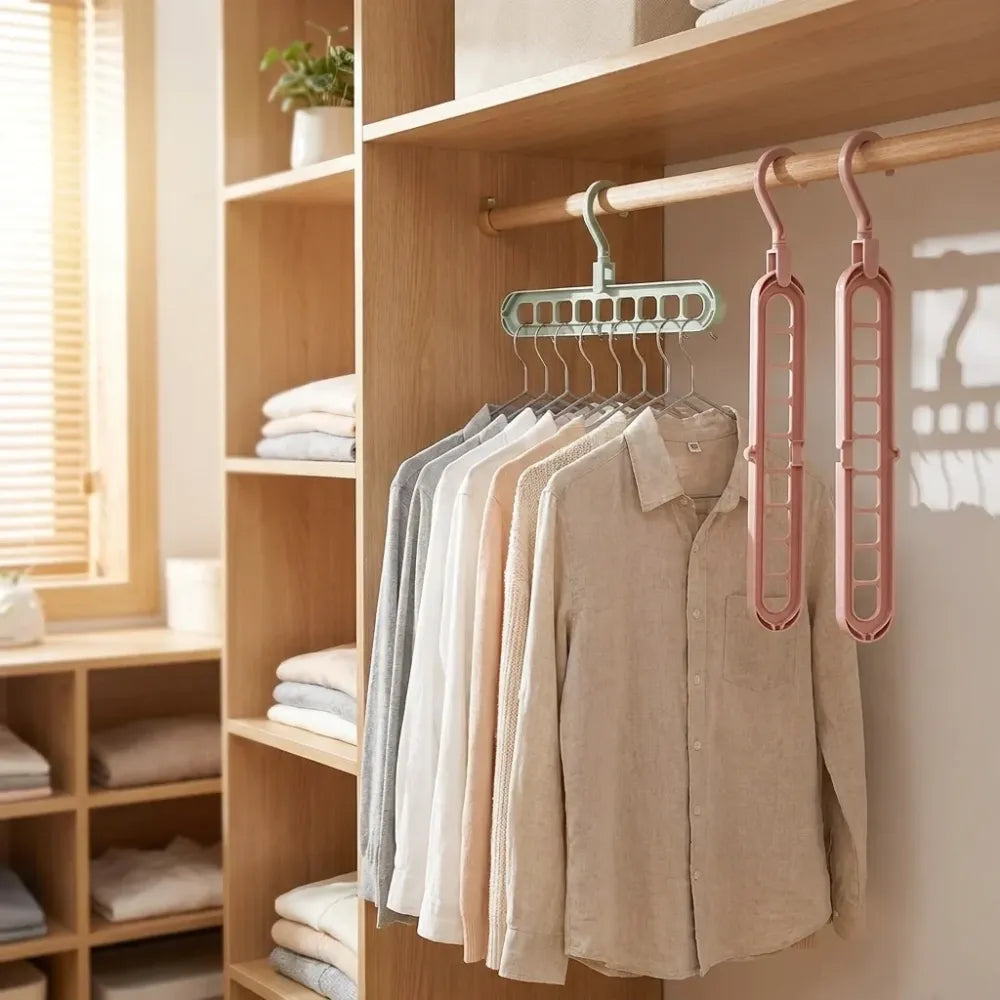Adjustable folding clothes hangers – pack of 3
