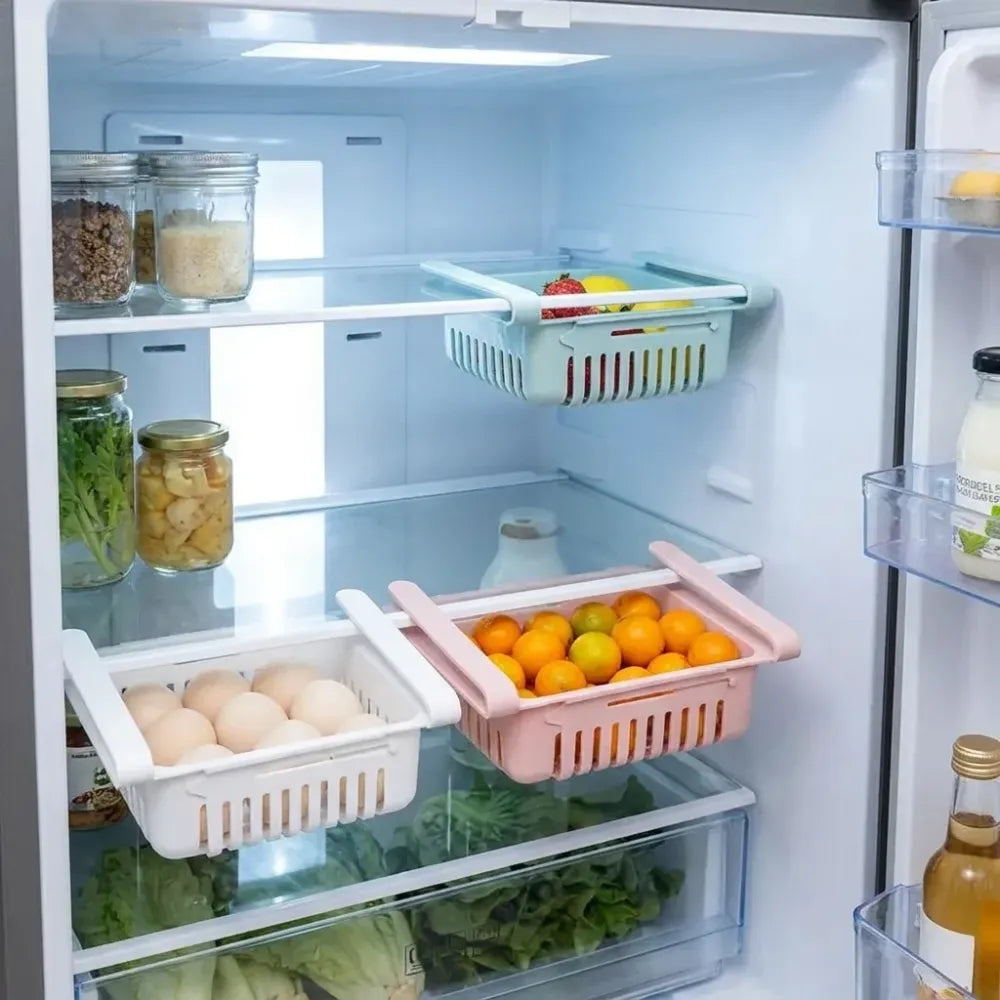 Adjustable fridge storage baskets - home & kitchen