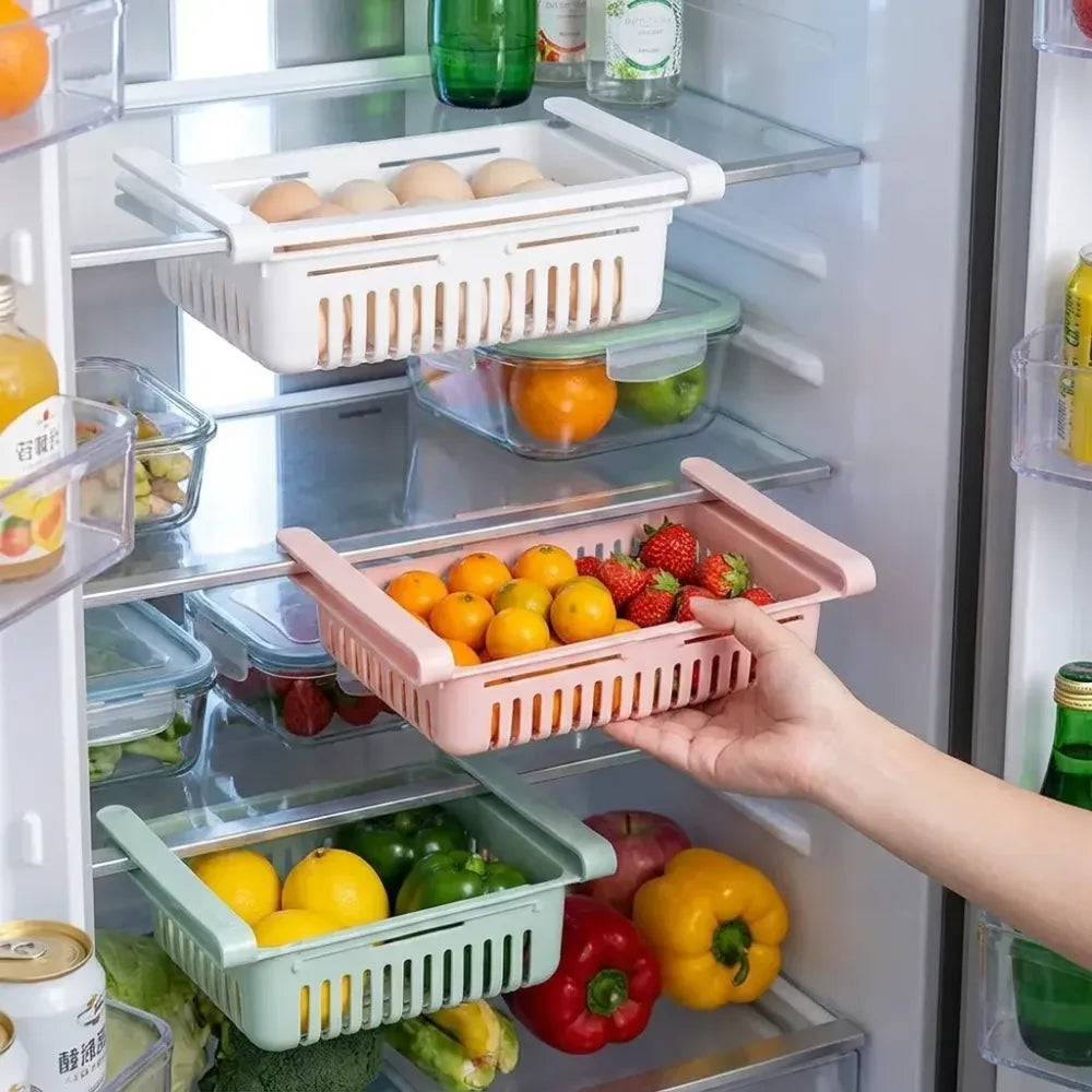 Adjustable fridge storage baskets - home & kitchen