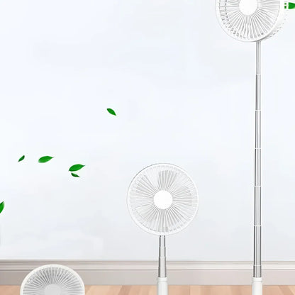 Adjustable height telescopic rechargeable standing fan pedestal
