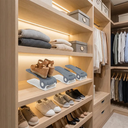Adjustable plastic shoe organizer - home improvement
