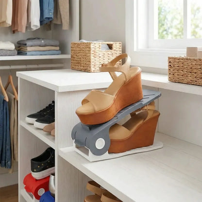 Adjustable plastic shoe organizer - home improvement