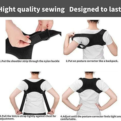 Adjustable posture corrector back support children shoulder belt