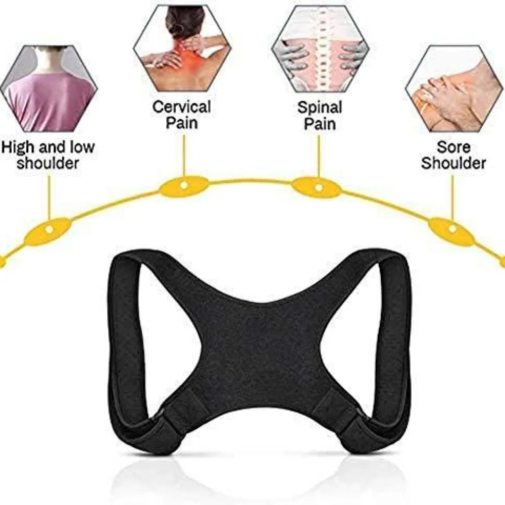 Adjustable posture corrector back support children shoulder belt
