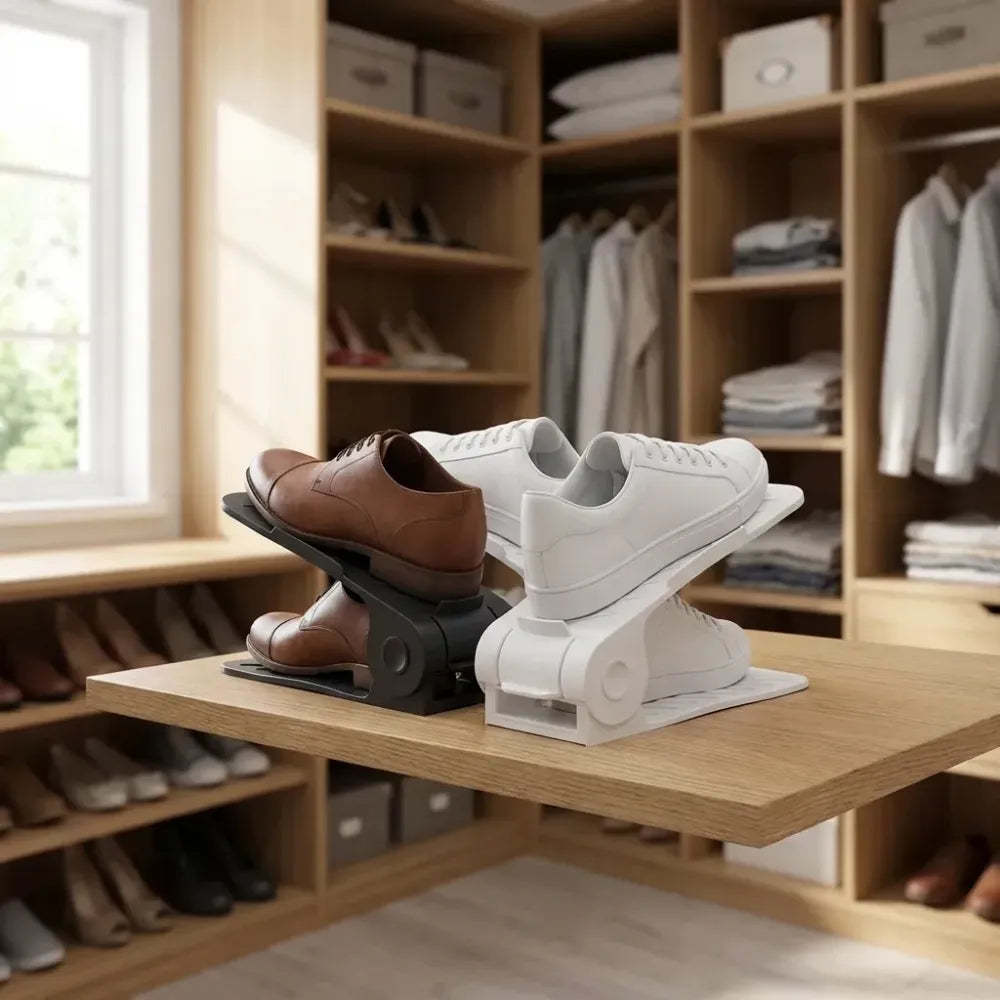 Adjustable shoe organizers - (pack of 4)