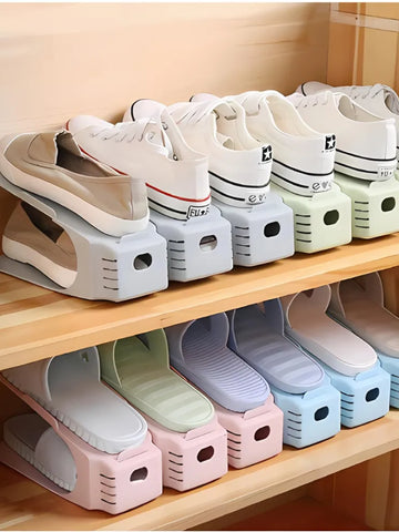 Adjustable Shoe Organizers - (Pack of 4)