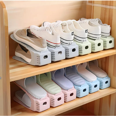 Adjustable shoe organizers - (pack of 4)
