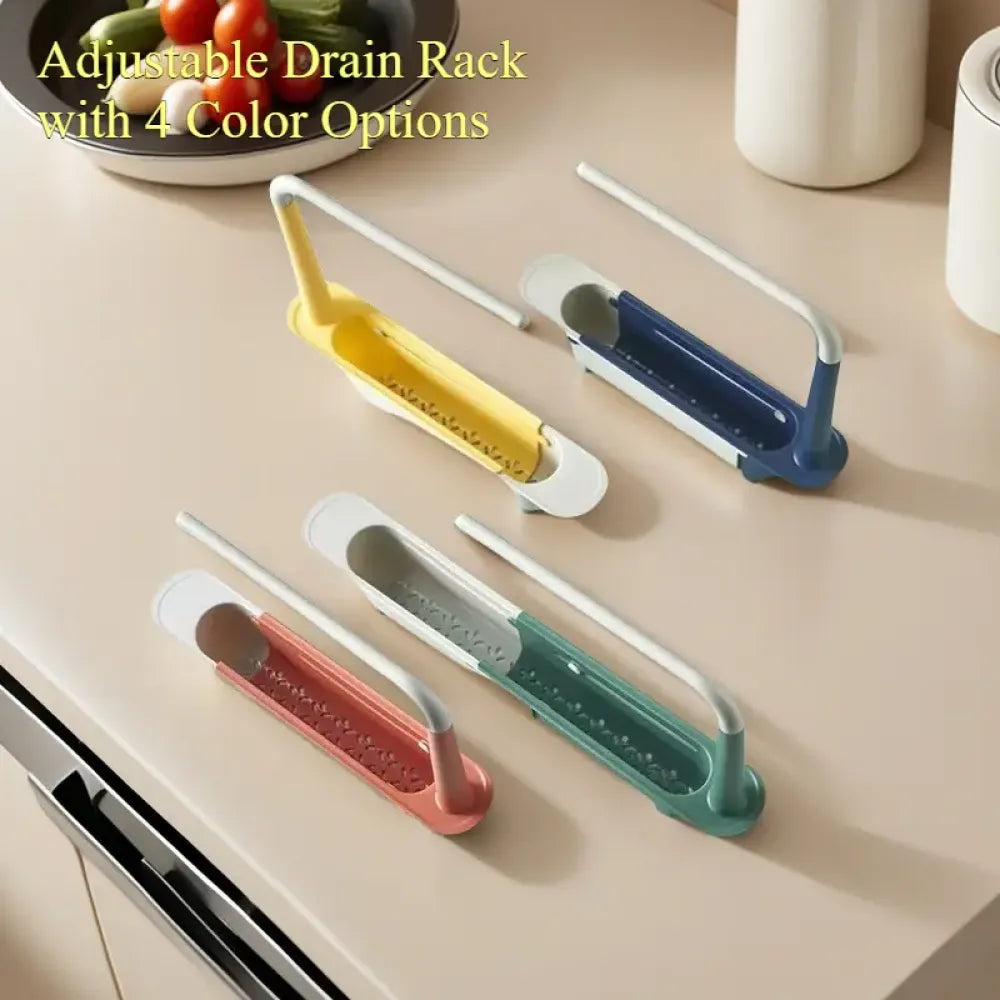 Adjustable sink storage rack