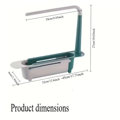 Adjustable sink storage rack