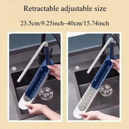 Adjustable sink storage rack