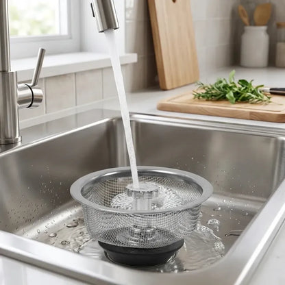 Adjustable sink strainer basket - kitchen tool