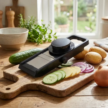 Adjustable stainless steel vegetable slicer - home & kitchen