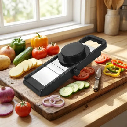 Adjustable stainless steel vegetable slicer - home & kitchen