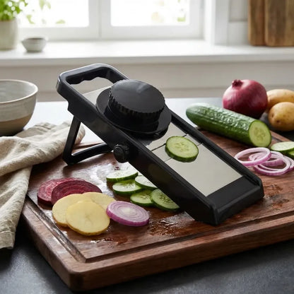Adjustable stainless steel vegetable slicer - home & kitchen