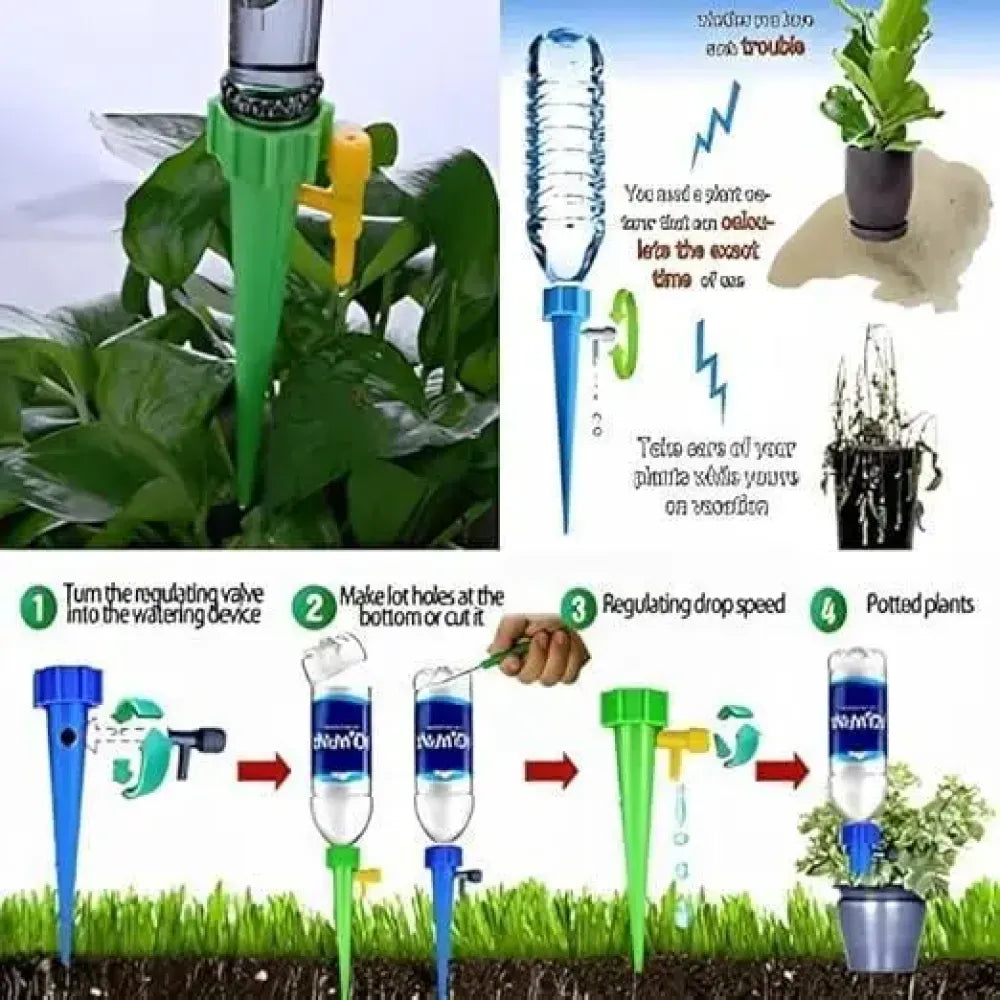 Adjustable watering spike kit - gardening