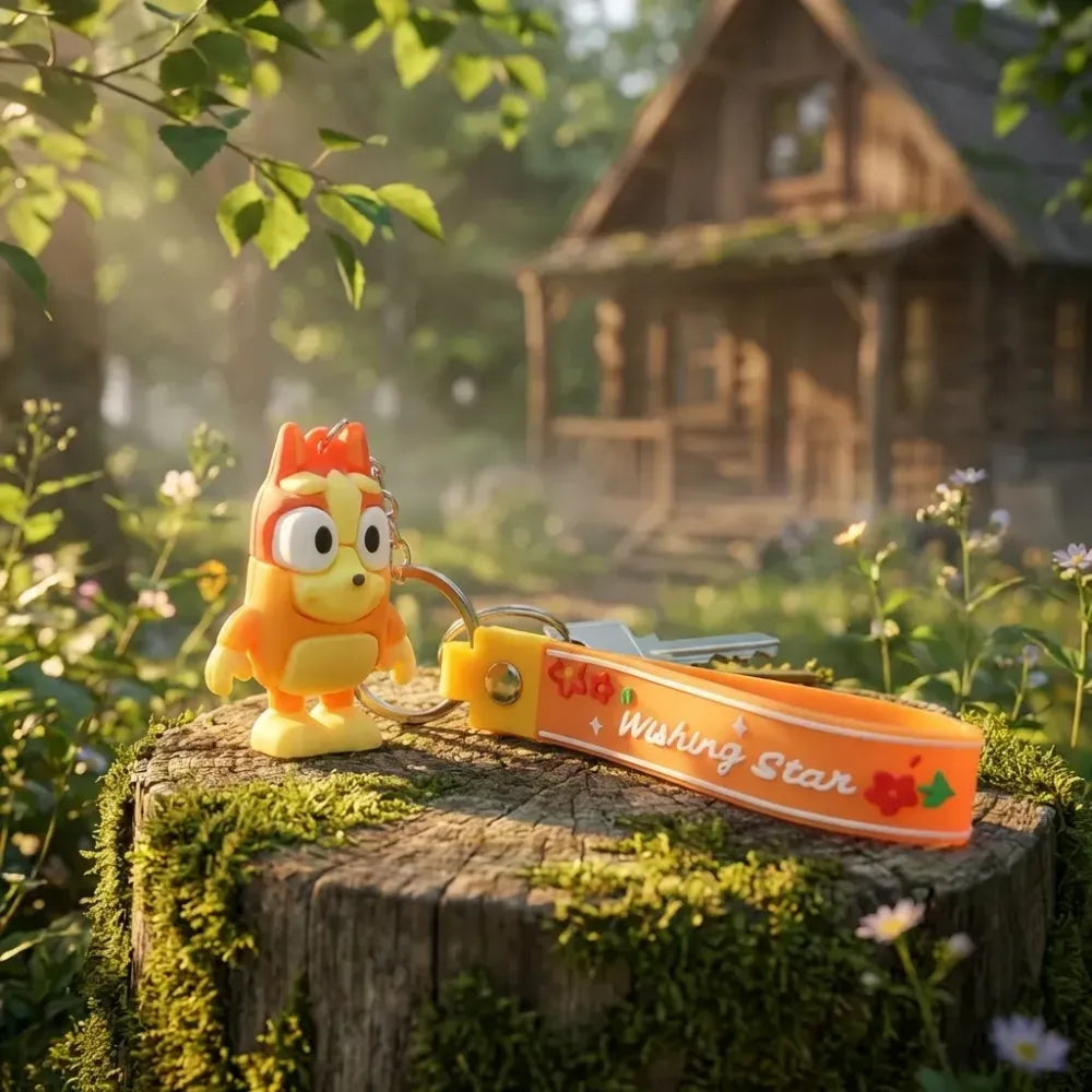 Adorable cartoon character keychain - travel