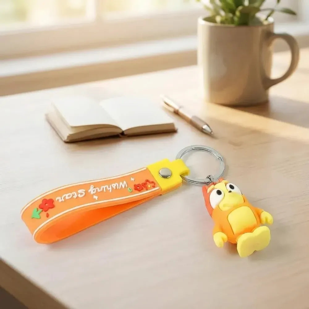 Adorable cartoon character keychain - travel