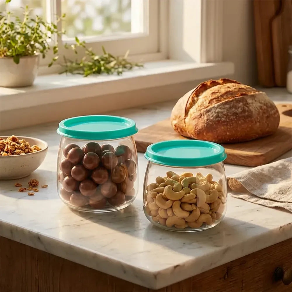 Airtight storage containers set approx 900ml (2 pc) - home & kitchen