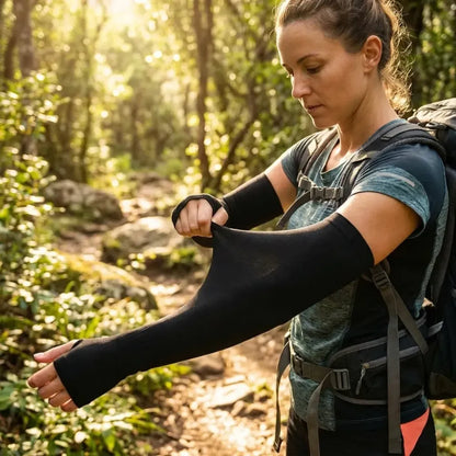 All-weather sports arm sleeves - travel