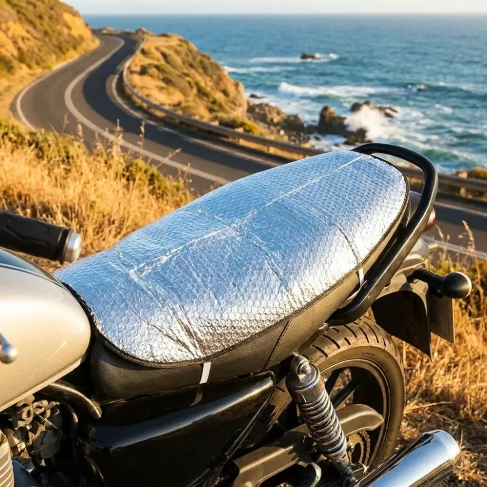 Aluminum foil bike seat cover