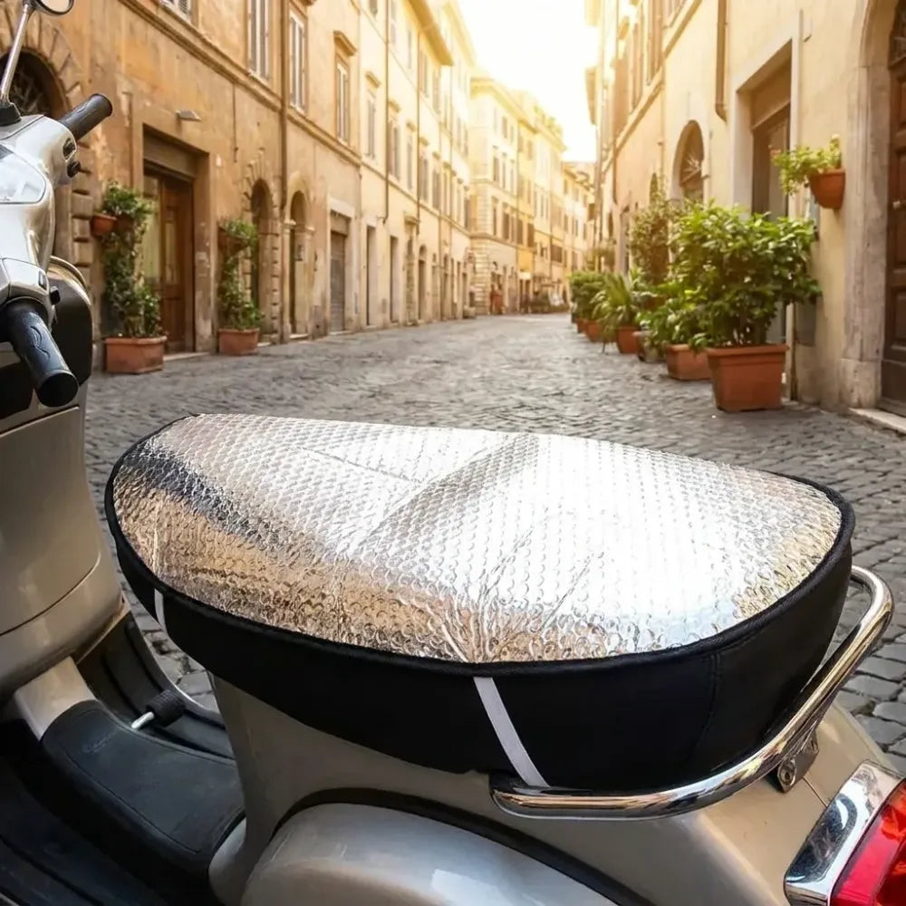 Aluminum foil bike seat cover