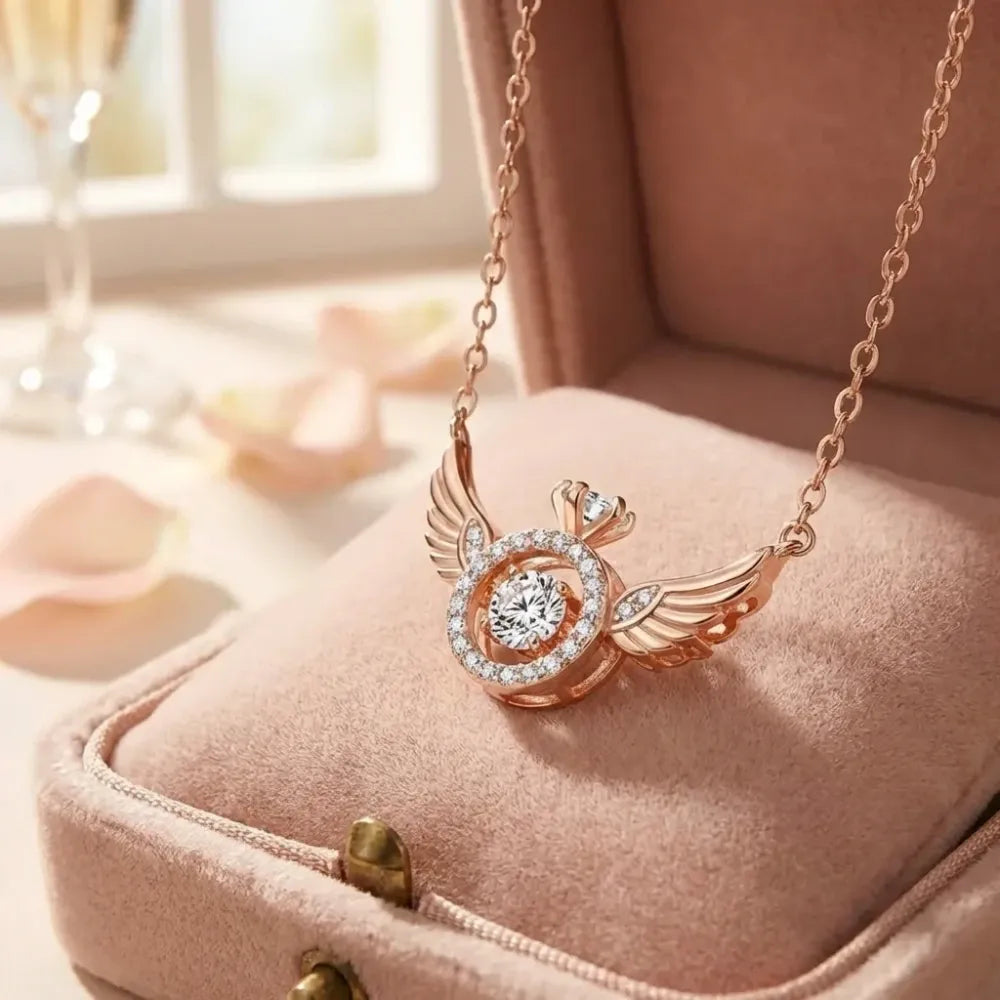 Angel wings pendant chain