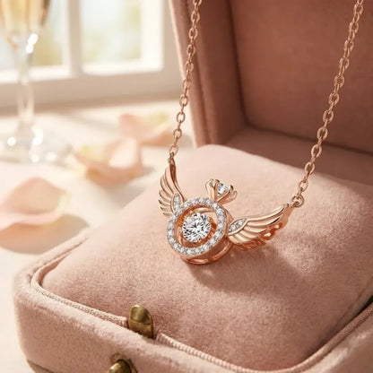 Angel wings pendant chain