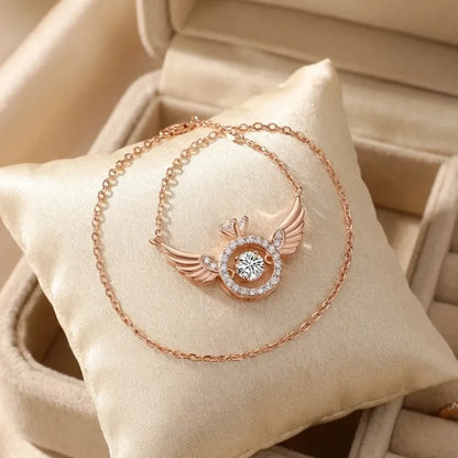Angel wings pendant chain