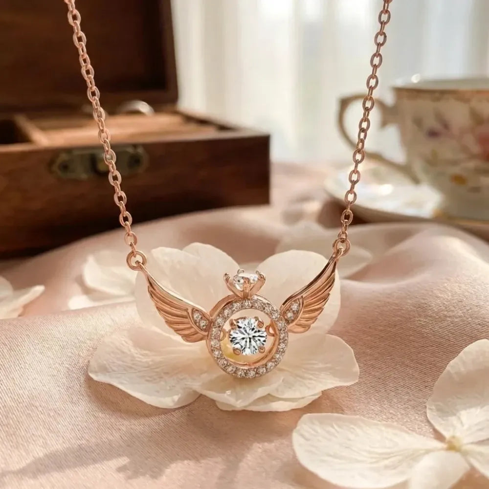 Angel wings pendant chain