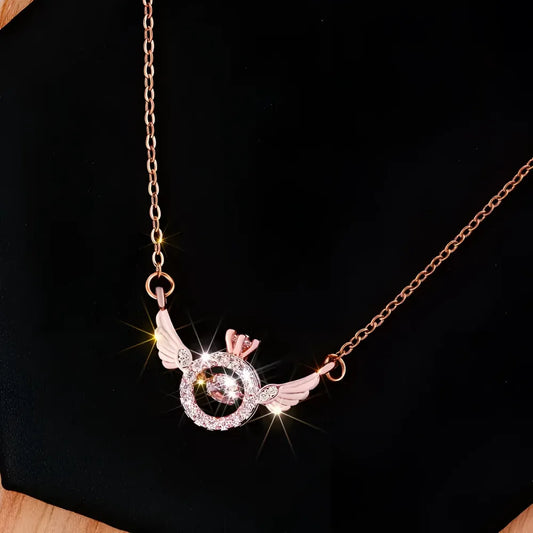 Angel wings pendant chain